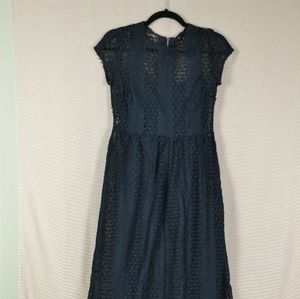ZARA dark blue lace dress